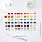 Ohuhu Markers Paper-friendly No Peeling Water-based Coloring Markers 60 Colors Dual Brush Fine Tips Markers for Adult Coloring Books No Bleeding Art Markers for Kids Adults Beginner Calligraphy